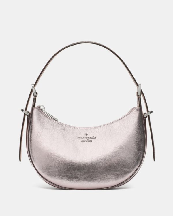 Kate Spade Outlet Nova Crinkle Metallic Small Crescent Shoulder Bag - Preorder