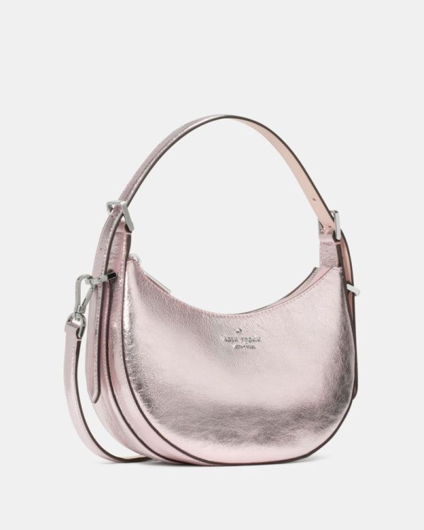 Kate Spade Outlet Nova Crinkle Metallic Small Crescent Shoulder Bag - Preorder