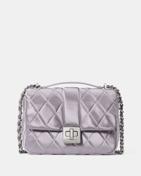 Kate Spade Outlet Carey Quilted Satin Small Flap Crossbody - Preorder