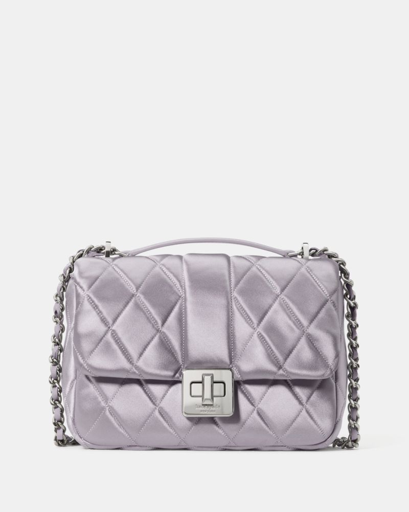 Kate Spade Outlet Carey Quilted Satin Small Flap Crossbody - Preorder