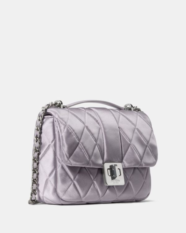 Kate Spade Outlet Carey Quilted Satin Small Flap Crossbody - Preorder