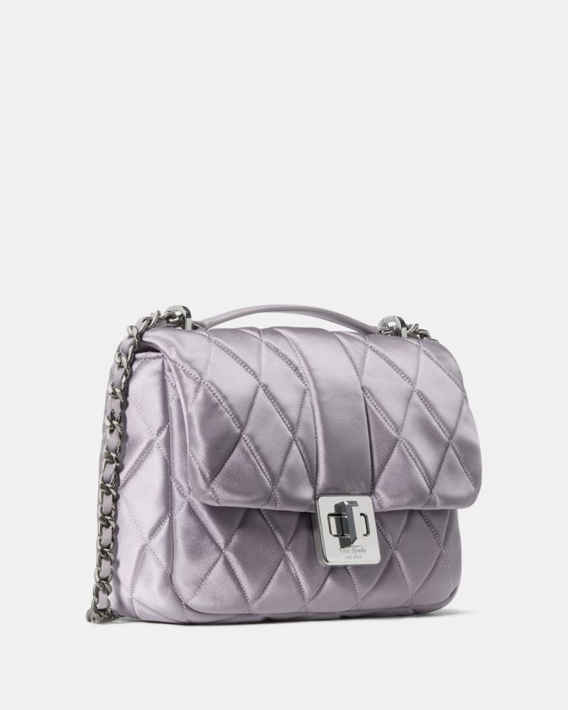 Kate Spade Outlet Carey Quilted Satin Small Flap Crossbody - Preorder