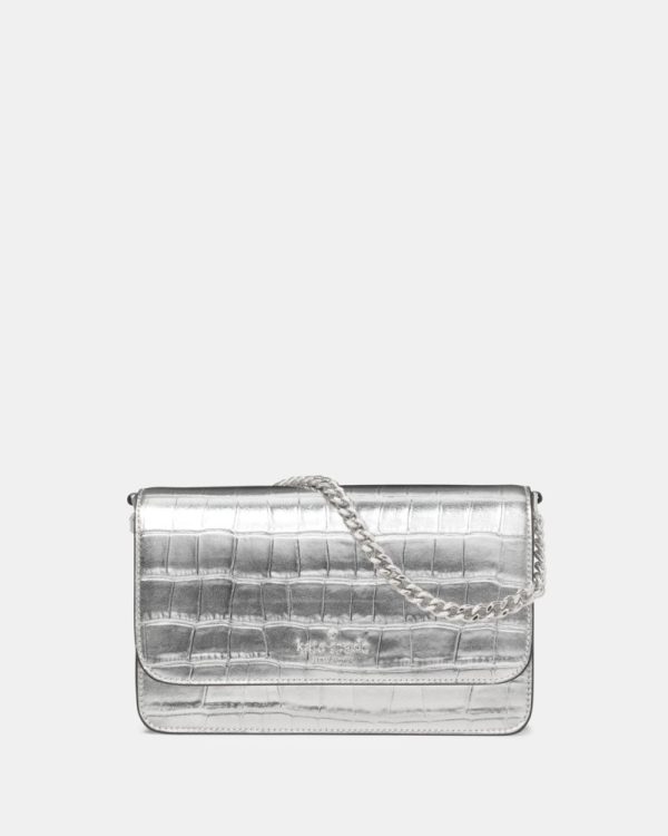Kate Spade Outlet Madison Croc Embossed Willow Mini Flap Crossbody - Preorder