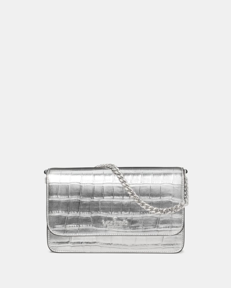 Kate Spade Outlet Madison Croc Embossed Willow Mini Flap Crossbody - Preorder