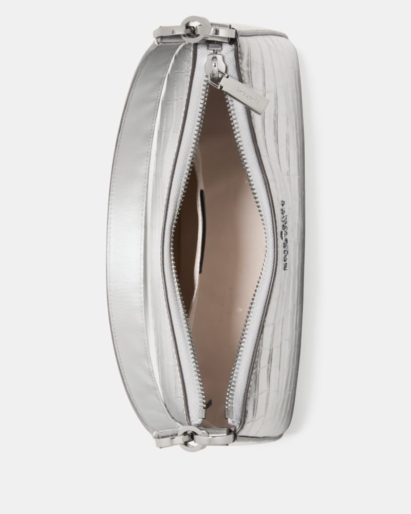 Kate Spade Outlet Margot Metallic Croc Embossed Convertible Shoulder Bag - Preorder