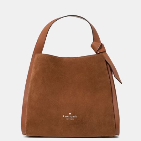 Kate Spade Outlet Knott Suede Carryall Bag - Preorder — Warm Gingerbread