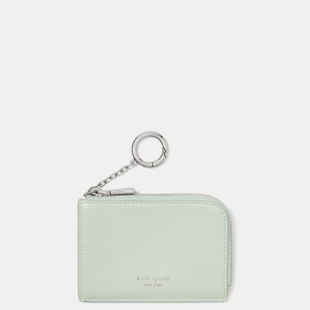 Kate Spade Outlet Crinkle Patent Mini Zip Card Case - Preorder — Mint Frosting