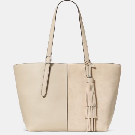 Kate Spade Outlet 454 Suede Fringe Tote Bag - Preorder — Light Sand