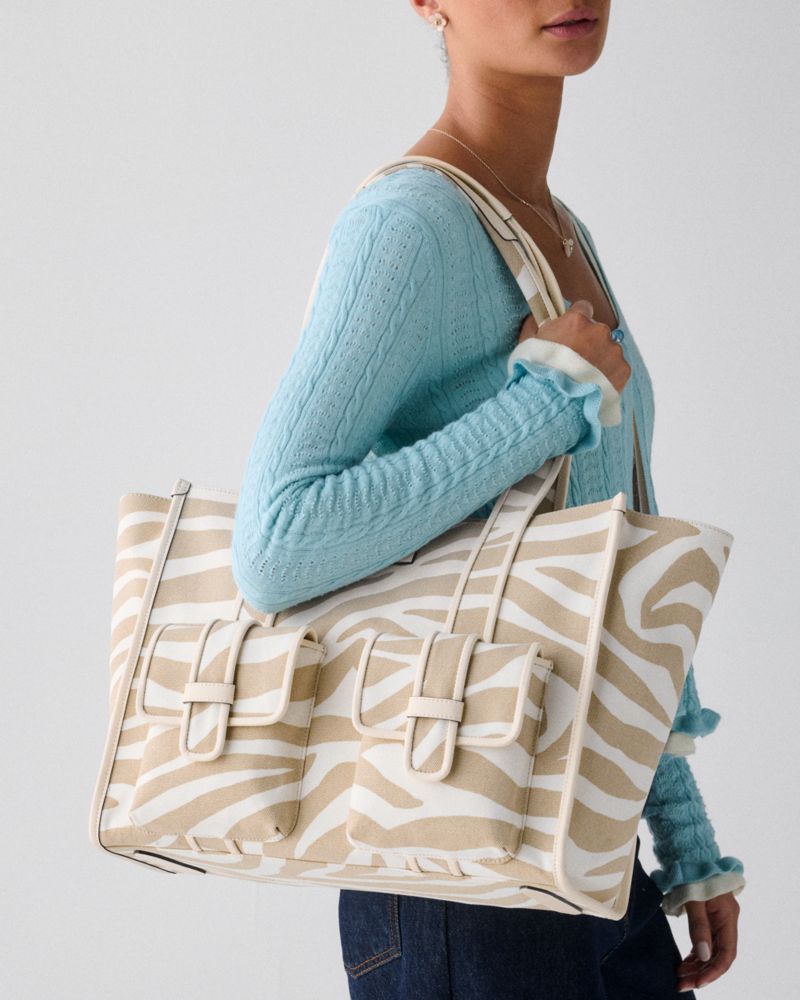 Kate Spade Outlet Kip Zebra Cargo Large Tote Bag - Preorder
