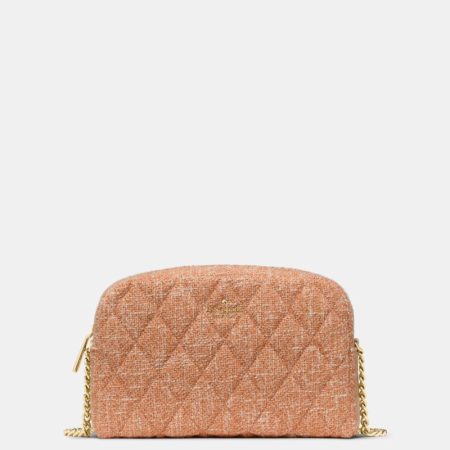 Kate Spade Outlet Carey Tweed Mini Camera Bag - Preorder — Orange Jasper Multi