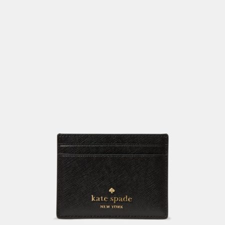Kate Spade Outlet Small Slim Card Holder - Preorder — Black
