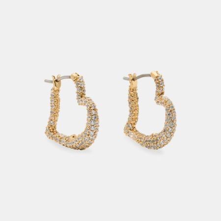 Kate Spade Outlet Amour Pave Huggies - Preorder — Clear/Gold
