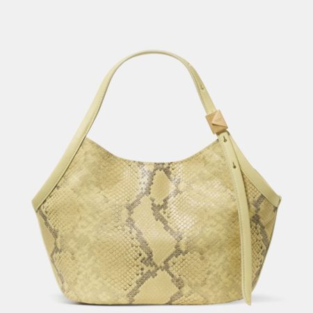 Kate Spade Outlet Deco Snake Embossed Small Tulip Tote Bag - Preorder — Pale Citron