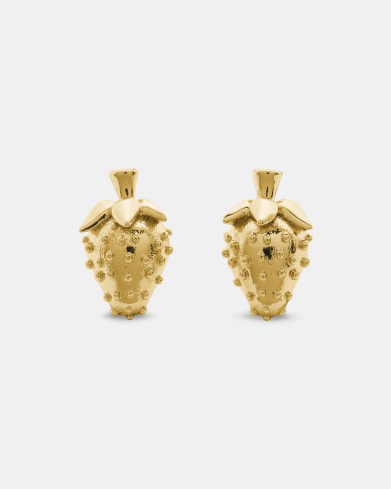 Kate Spade Outlet Secret Garden Statement Strawberry Studs - Preorder