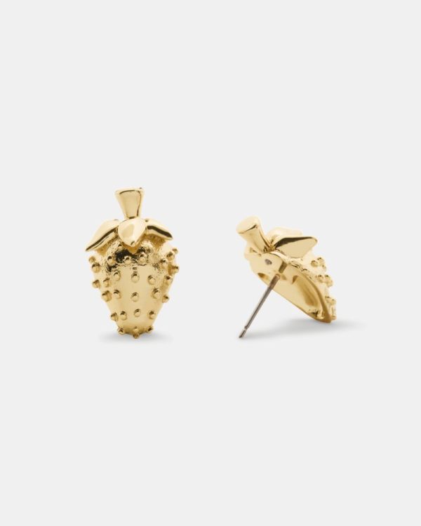 Kate Spade Outlet Secret Garden Statement Strawberry Studs - Preorder