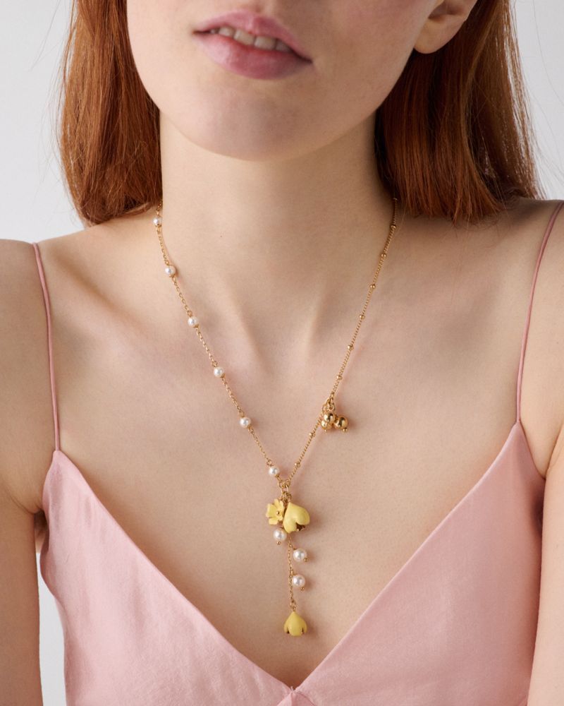 Kate Spade Outlet Golden Bloom Y Necklace - Preorder