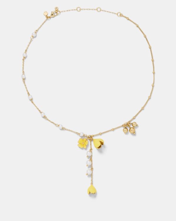 Kate Spade Outlet Golden Bloom Y Necklace - Preorder