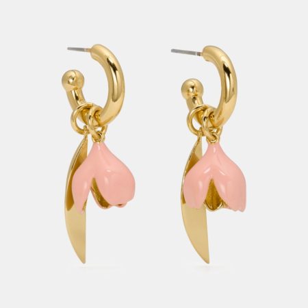 Kate Spade Outlet Golden Bloom Drop Earrings - Preorder — Pink