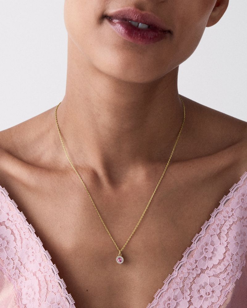 Kate Spade Outlet You're A Gem Pave Halo Pendant - Preorder