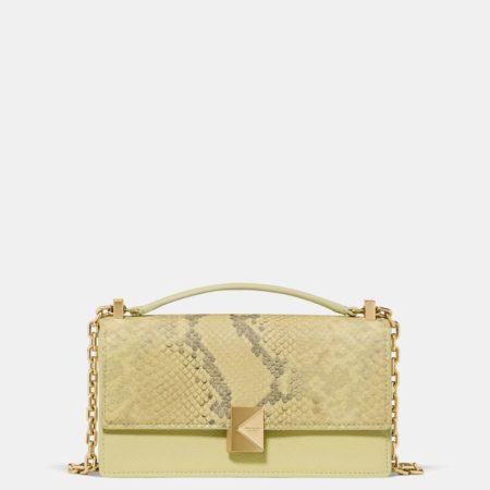 Kate Spade Outlet Deco Snake Embossed Mini Crossbody Bag - Preorder — Pale Citron