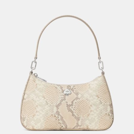 Kate Spade Outlet Kayla Snake Embossed Shoulder Bag - Preorder — Natural Multi