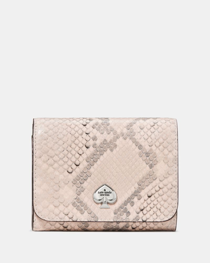 Kate Spade Outlet Kayla Snake Small L-zip Flap Wallet - Preorder