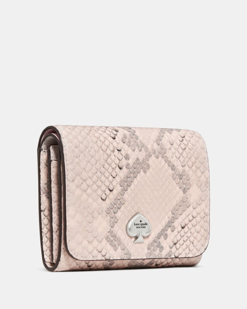 Kate Spade Outlet Kayla Snake Small L-zip Flap Wallet - Preorder