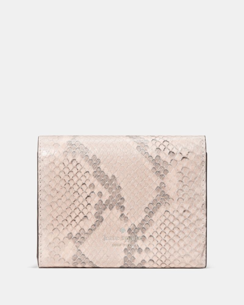 Kate Spade Outlet Kayla Snake Small L-zip Flap Wallet - Preorder