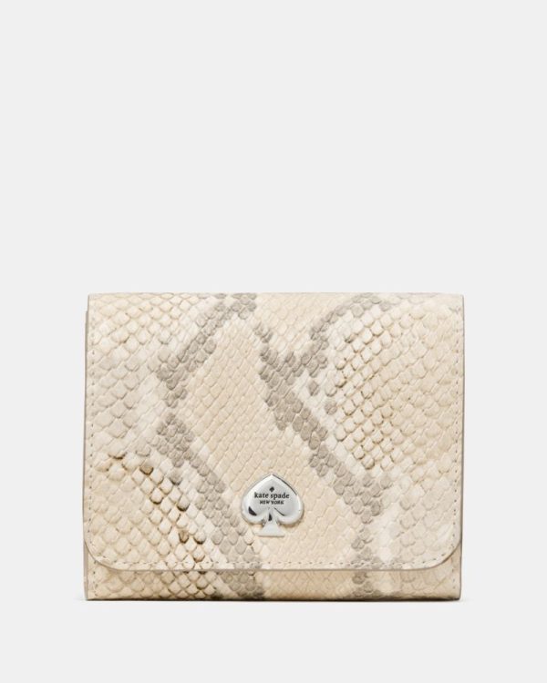 Kate Spade Outlet Kayla Snake Small L-zip Flap Wallet - Preorder