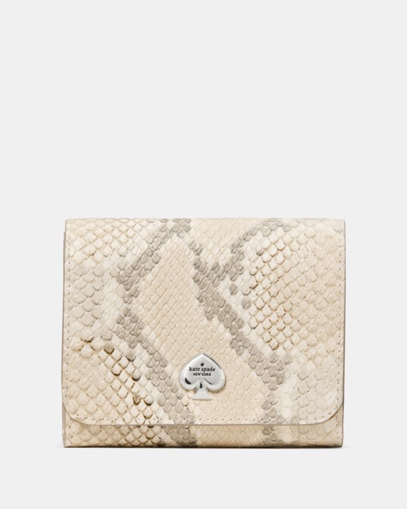 Kate Spade Outlet Kayla Snake Small L-zip Flap Wallet - Preorder