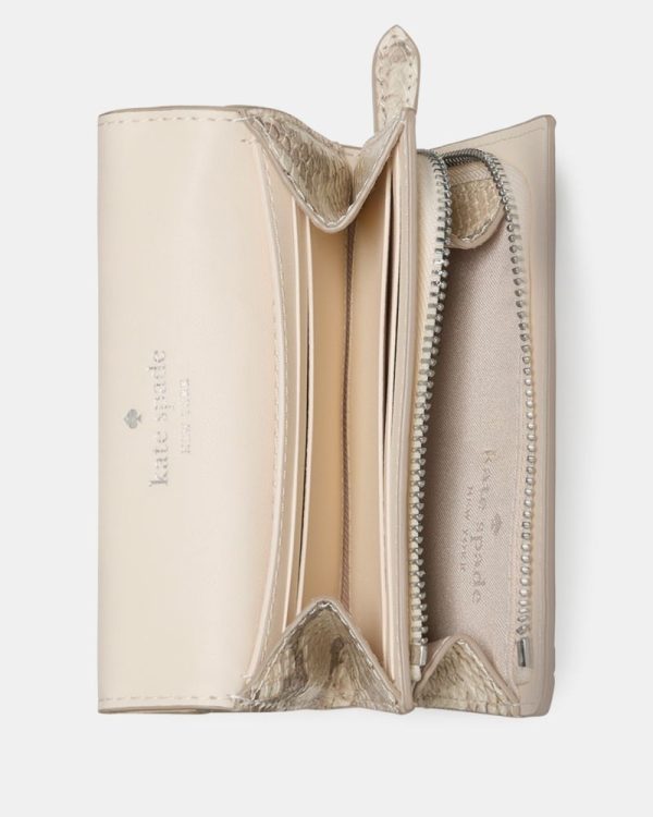 Kate Spade Outlet Kayla Snake Small L-zip Flap Wallet - Preorder