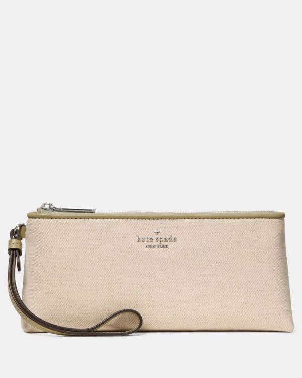 Kate Spade Outlet Wren Twill Wristlet - Preorder