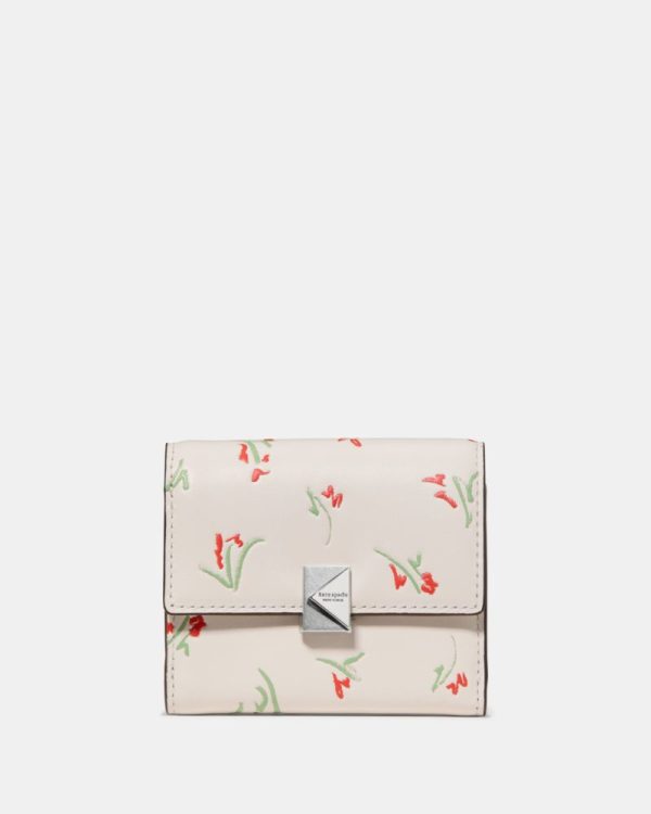 Kate Spade Outlet Deco Vibrant Buds Small Flap Wallet - Preorder