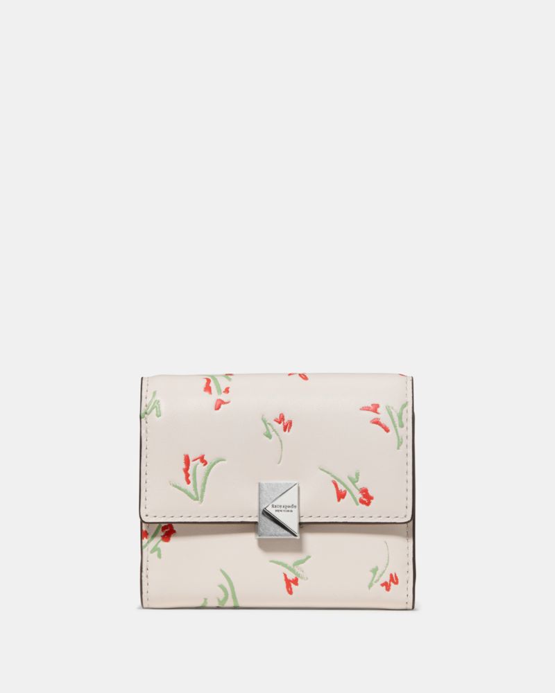 Kate Spade Outlet Deco Vibrant Buds Small Flap Wallet - Preorder