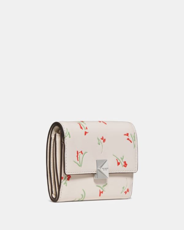 Kate Spade Outlet Deco Vibrant Buds Small Flap Wallet - Preorder