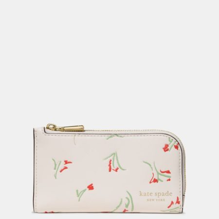 Kate Spade Outlet Devin Vibrant Buds Bifold Wallet - Preorder — Cream Multi