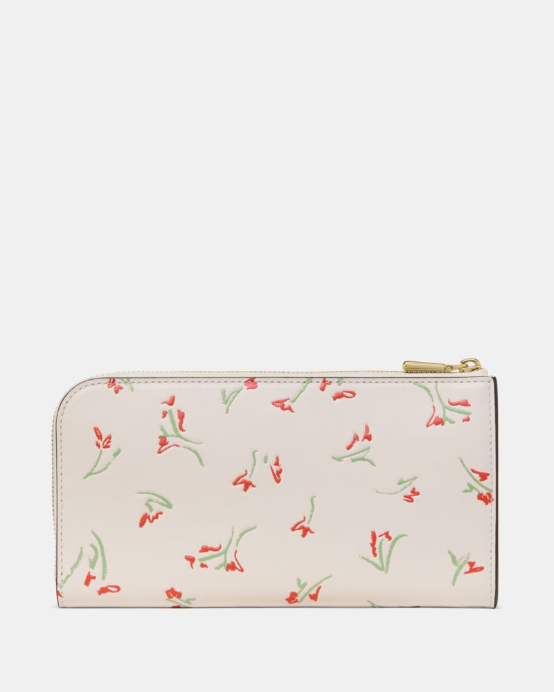 Kate Spade Outlet Devin Vibrant Buds Zip Around Continental Wallet - Preorder