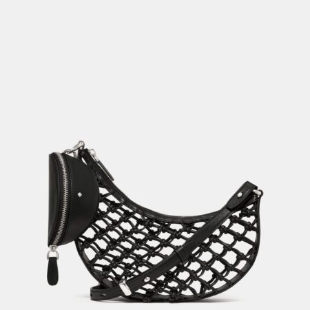 Kate Spade Outlet Duo Woven Crossbody Bag - Preorder — Black