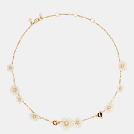 Kate Spade Outlet Summer Daze Flower Scatter Necklace - Preorder — White