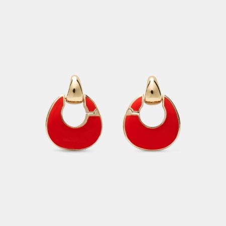 Kate Spade Outlet KS Duo Hoops - Preorder — Red