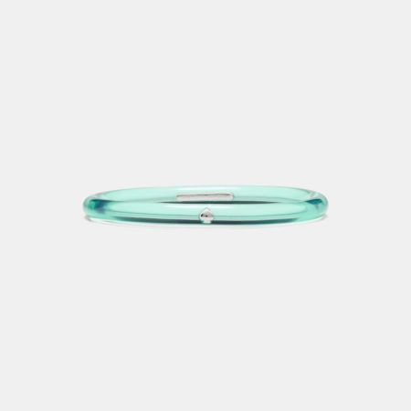Kate Spade Outlet Glow Up Thin Bangle - Preorder — Green/Silver