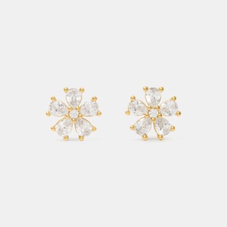 Kate Spade Outlet You're A Gem Flower Studs - Preorder — Clear/Gold