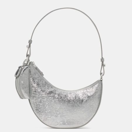 Kate Spade Outlet Duo Crinkle Metallic Mini Shoulder - Preorder — Silver