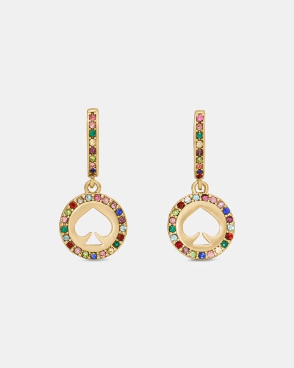 Kate Spade Outlet Spot The Spade Pave Halo Huggies - Preorder