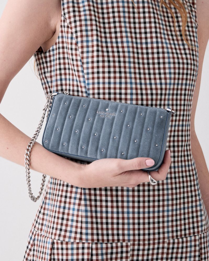 Kate Spade Outlet Gemini Quilted Suede Mini Bag - Preorder