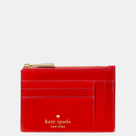 Kate Spade Outlet Patent Large Slim Card Holder - Preorder — KS Bright Red