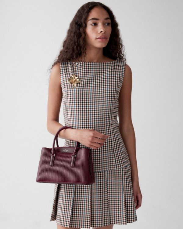 Kate Spade Outlet Thompson Street Shiny Quilted Small Satchel Bag - Preorder