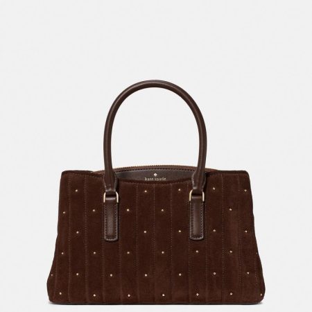 Kate Spade Outlet Thompson Street Quilted Suede Small Satchel Bag - Preorder — Hot Fudge