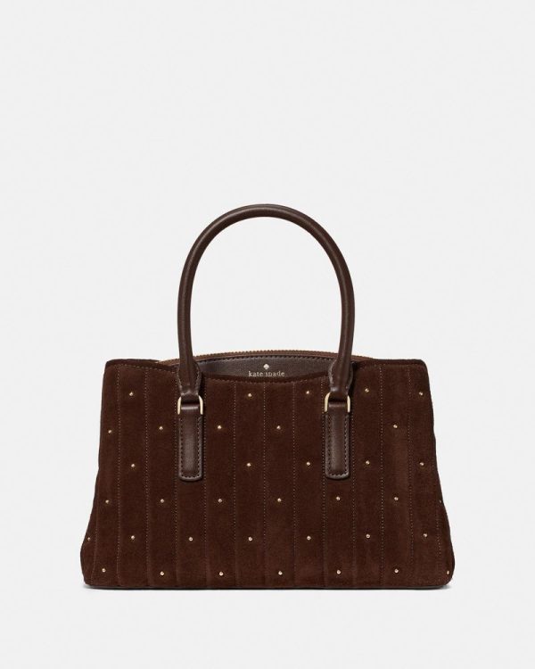 Kate Spade Outlet Thompson Street Quilted Suede Small Satchel Bag - Preorder
