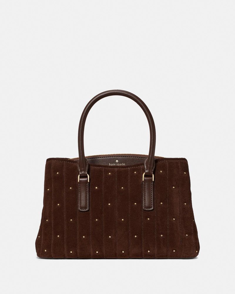 Kate Spade Outlet Thompson Street Quilted Suede Small Satchel Bag - Preorder